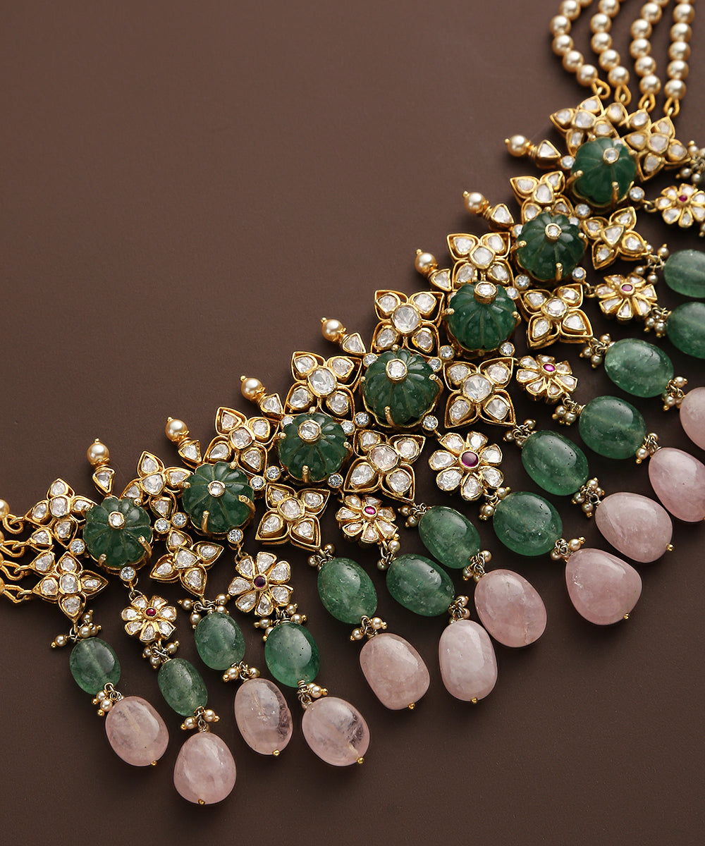Antique Emerald Necklace – NN0055 – Spurthi Jewels