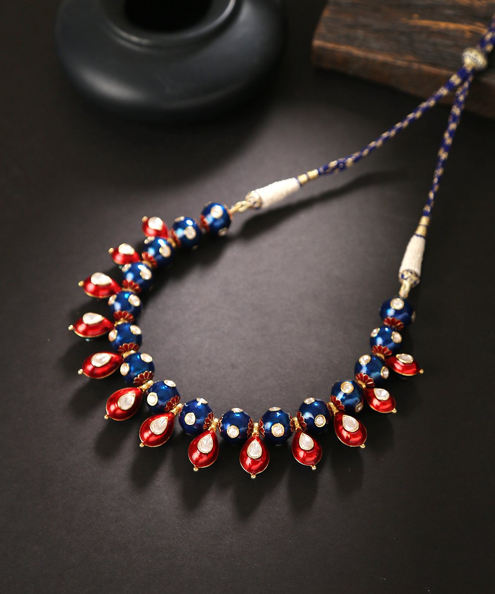 Krisha_Blue_and_Red_Beads_Necklace_WeaverStory_01