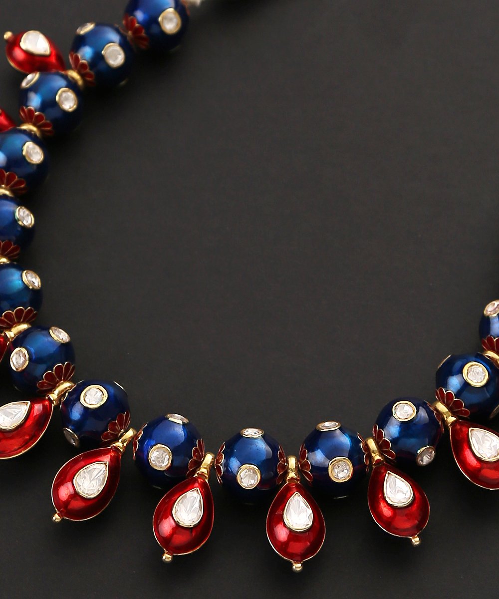 Krisha_Blue_and_Red_Beads_Necklace_WeaverStory_05