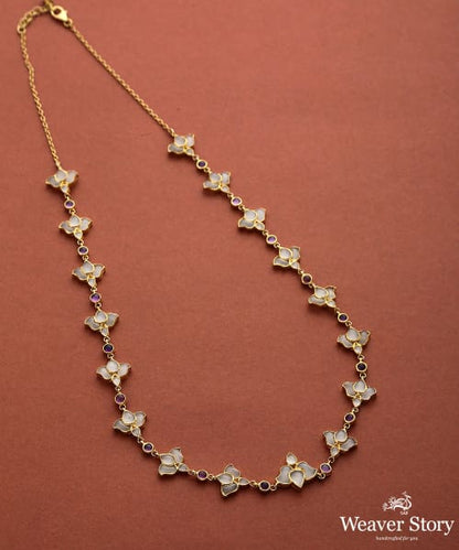 Advika_Polki_Necklace_with_Pure_Silver_WeaverStory_02