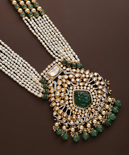 Gulbahar_Moissanite_Polki_Necklace_With_Pearl_String_WeaverStory_03