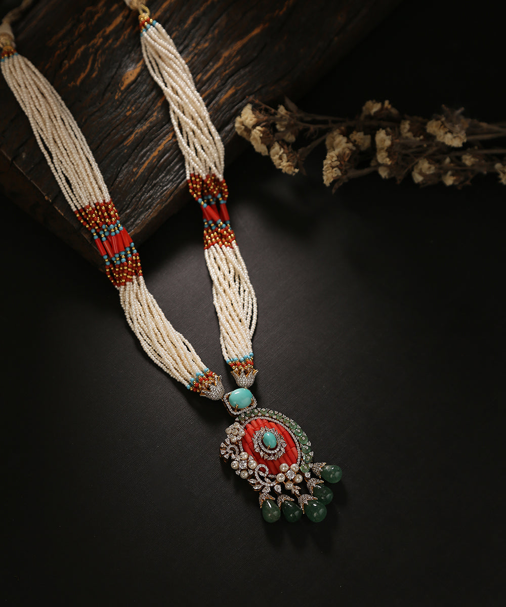 Niloufar_Necklace_With_Swarovski_Handcrafted_In_Pure_Silver_WeaverStory_01
