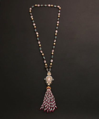 Ayat_Necklace_With_Moissanite_Polki_And_Beads_Handcrafted_In_Pure_Silver_WeaverStory_02