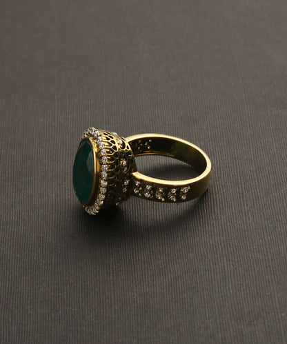 Aagam_Handcrafted_Pure_Silver_Emerald_Ring_WeaverStory_03