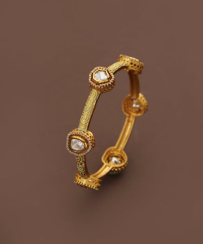 Aamira_Handcrafted_Bangle_With_Moissanite_Kundan_And_Studs_WeaverStory_03