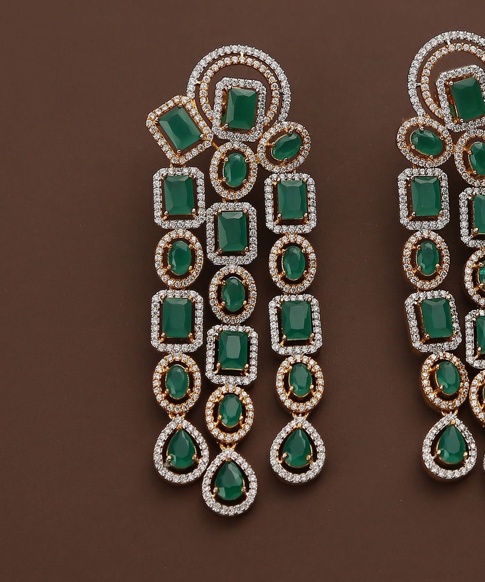 Ejazi_Handcrafted_Earrings_With_Emeralds_And_Studs_WeaverStory_03