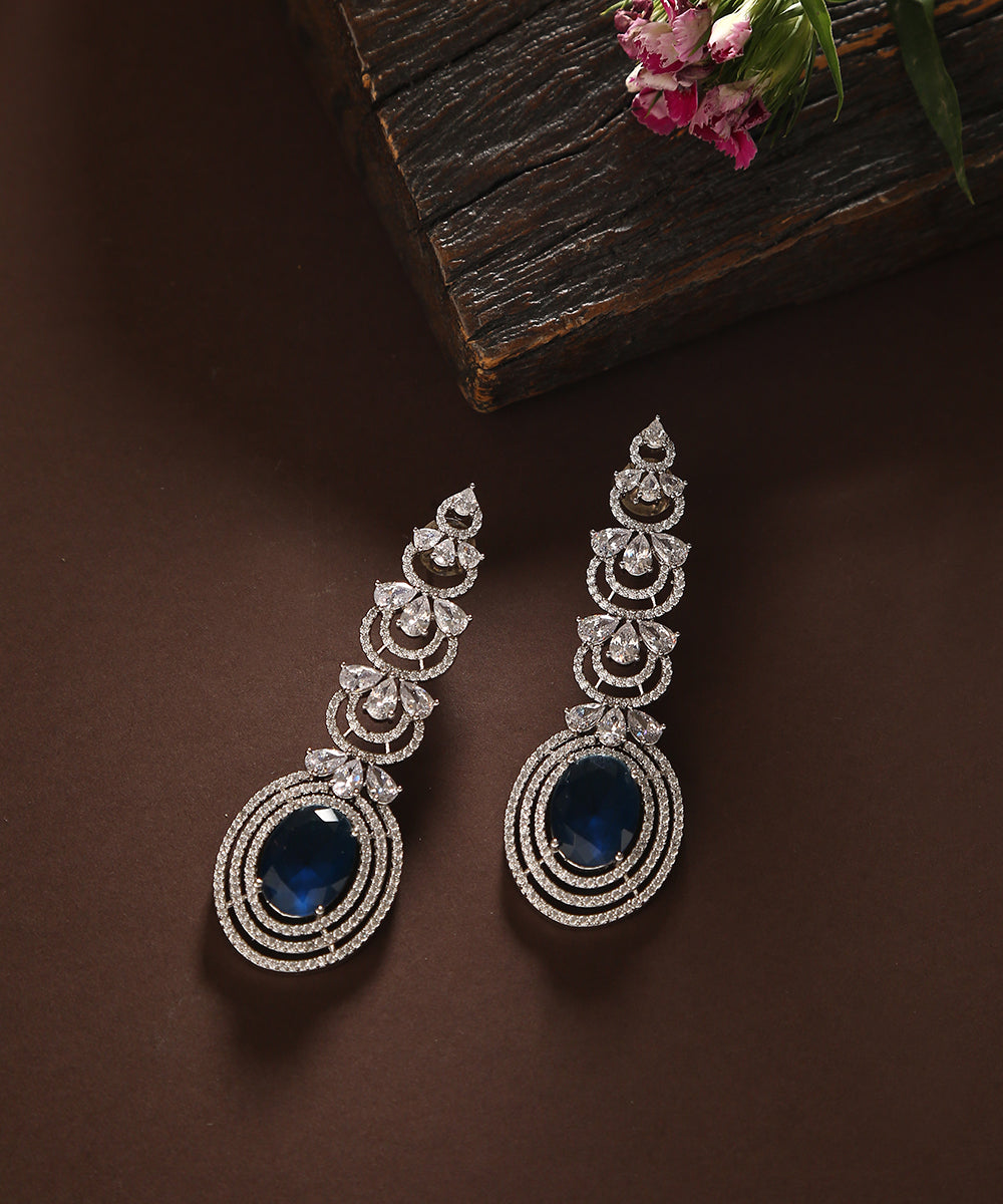 Fawha_Handcrafted_Dangler_Earrings_with_Sapphire_And_Moissanite_Kundan_WeaverStory_01