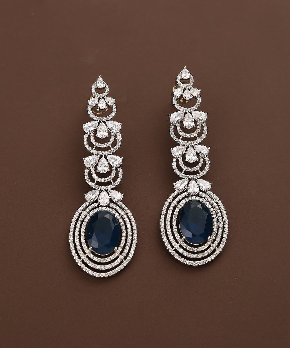 Fawha_Handcrafted_Dangler_Earrings_with_Sapphire_And_Moissanite_Kundan_WeaverStory_02