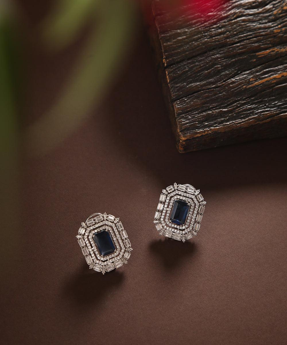 Ibtihaz_Handcrafted_Stud_Earrings_with_Sapphire_WeaverStory_01