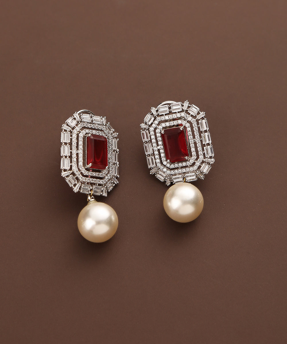 Ifra_Handcrafted_Earrings_with_Ruby_And_Pearls_WeaverStory_02