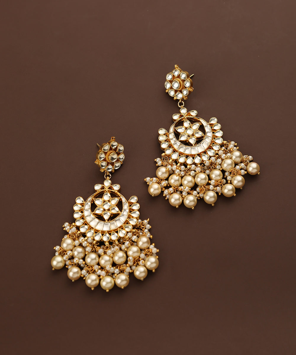 Shanum_Handcrafted_Earrings_With_Moissanite_Kundan_And_Pearls_WeaverStory_02