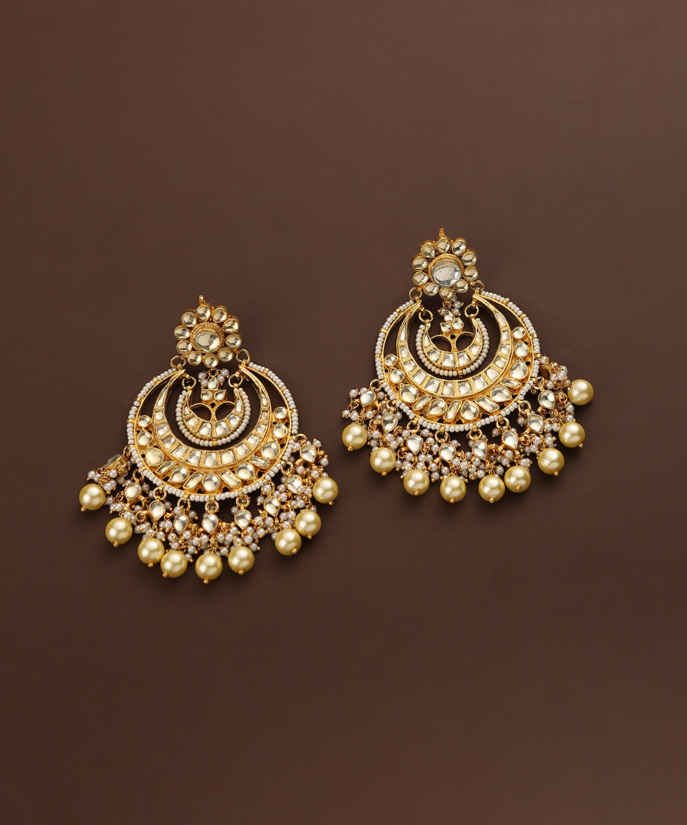 Shanza_Handcrafted_Earrings_With_Moissanite_Kundan_And_Pearls_WeaverStory_02
