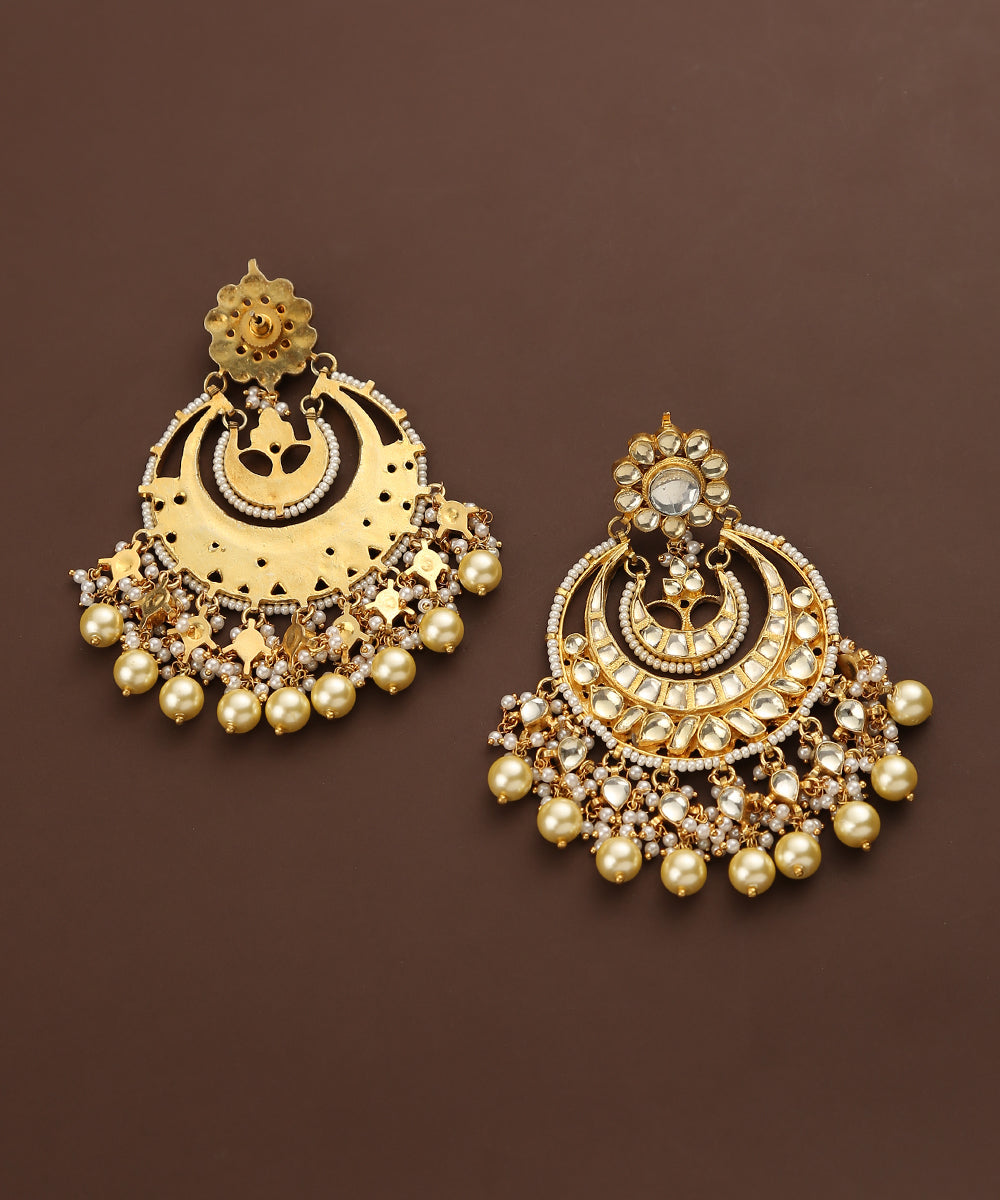 Shanza_Handcrafted_Earrings_With_Moissanite_Kundan_And_Pearls_WeaverStory_03