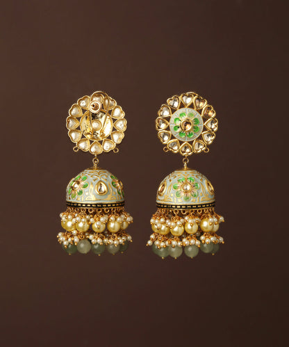 Aabisah_Handcrafted_Earrings_With_Moissanite_Kundan_And_Pearls_WeaverStory_03