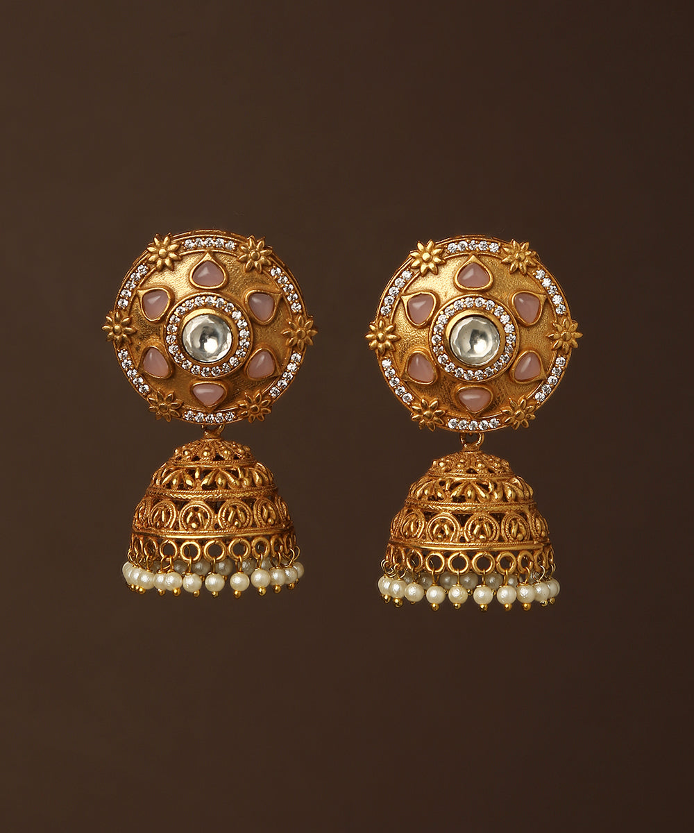 Aadhina_Handcrafted_Earrings_With_Stones_And_Pearls_WeaverStory_02