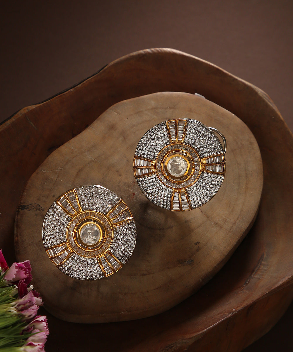 Aafa_Handcrafted_Earrings_With_Stones_And_Studs_WeaverStory_01