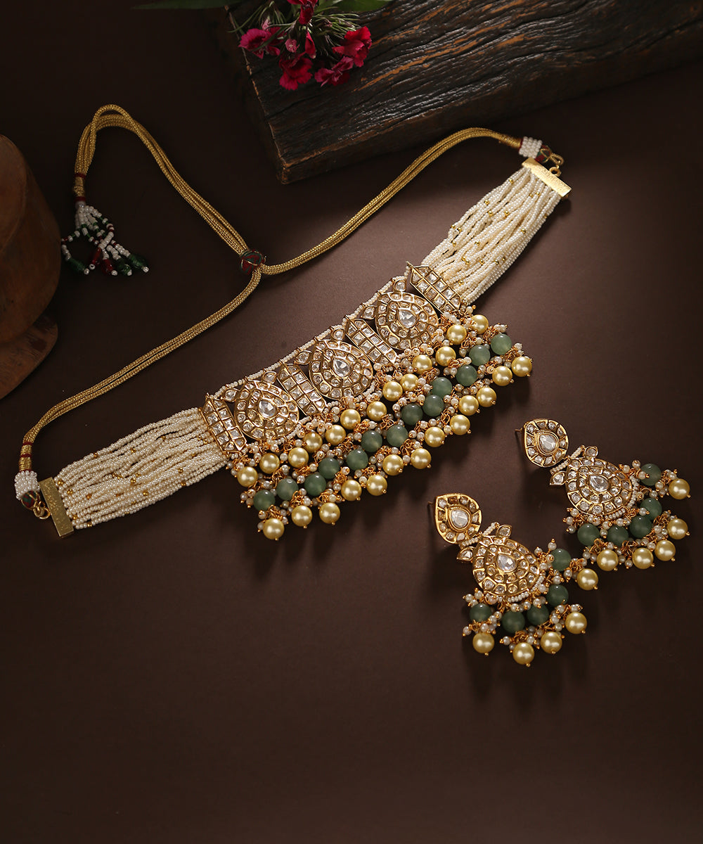 Elijah_Necklace_Set_Handcrafted_With_Moissanite_Kundan_And_Pearls_WeaverStory_01