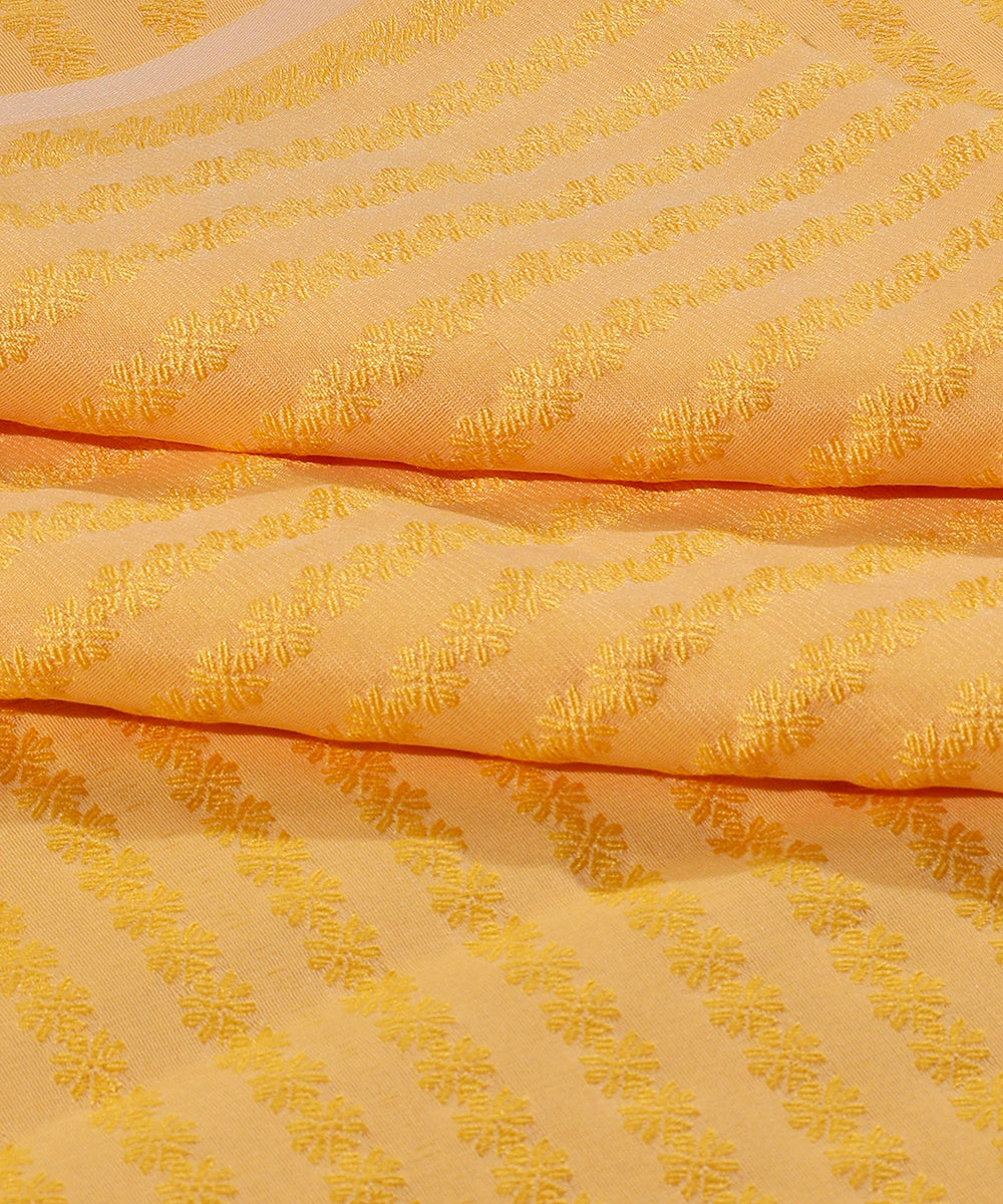 Yellow_Handloom_Menswear_Satin_Silk_Tanchoi_Kurta_And_Cotton_Silk_Pants_Fabric_WeaverStory_04