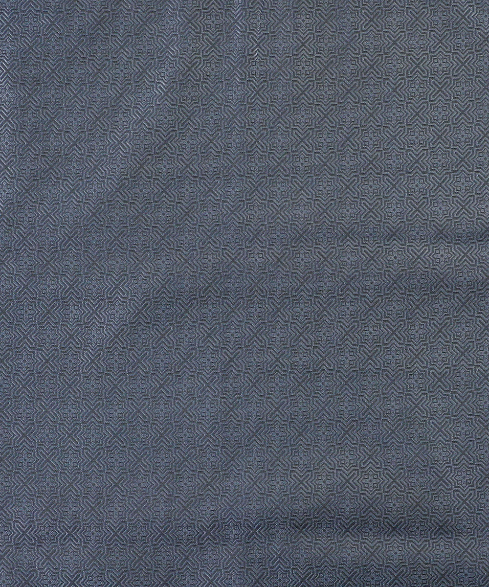 Dark_Blue_Handloom_Menswear_Satin_Silk_Kurta_And_Cotton_Silk_Pants_Fabric_WeaverStory_02