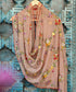 Peach_Handloom_Georgette_Parsi_Gara_Stole_With_Embroidered_Burfi_Jaal_And_Multicoloured_Roses_WeaverStory_01