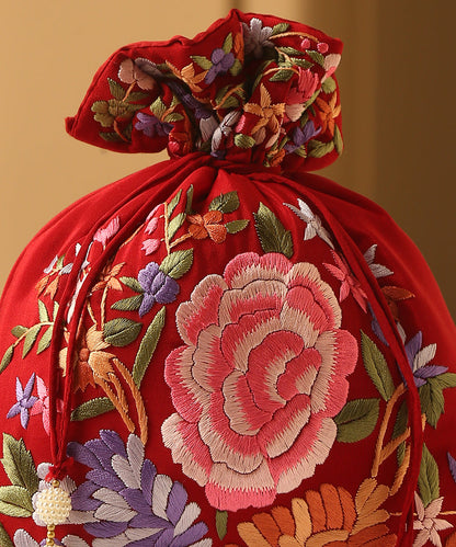 Red_Crepe_Single_Side_Hand_Embroidered_Parsi_Gara_Potli_With_Flower_Motifs_WeaverStory_03
