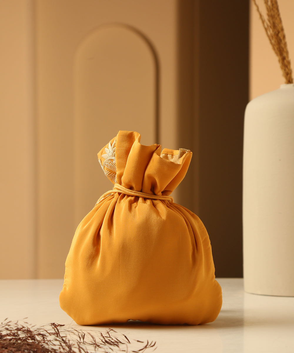 Crepe_Mustard_Single_Side_Hand_Embroidered_Parsi_Gara_Potli_With_Birds_Motifs_WeaverStory_02