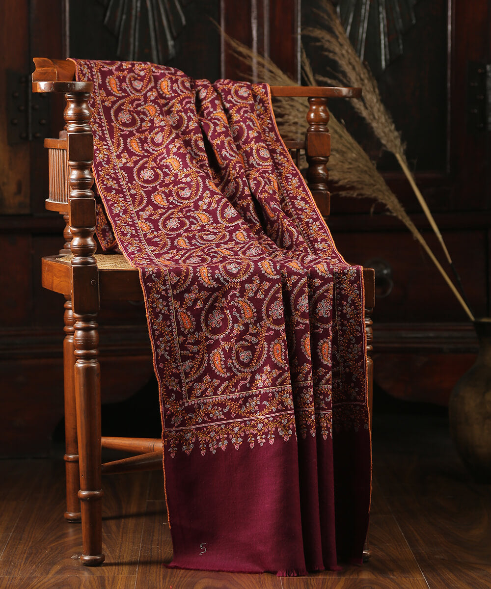 Wine_Hand_Embroidered_Pure_Pashmina_Shawl_with_Sozni_Embroidery_WeaverStory_01