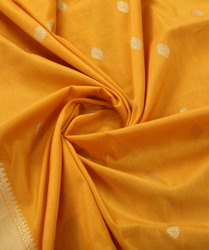 Yellow_Handloom_Pure_Katan_Silk_Kadhwa_Booti_Banarasi_Dupatta_WeaverStory_06