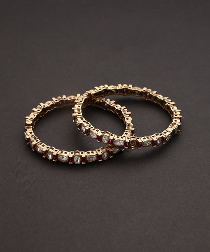 Prahor_Handcrafted_Pure_Silver_Bangles_With_Kundan_And_Ruby_WeaverStory_02
