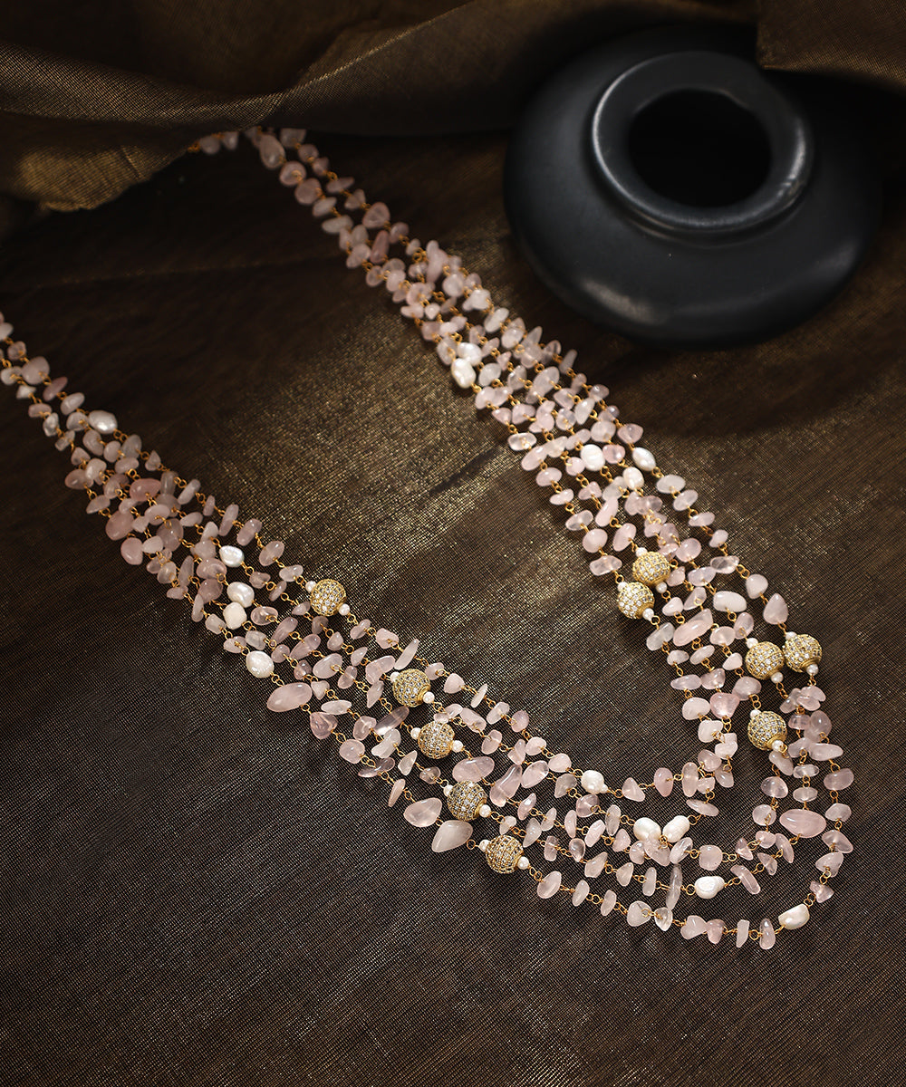 Deovrat_Handcrafted_Layered_Light_Pink_Beads_Necklace_WeaverStory_01