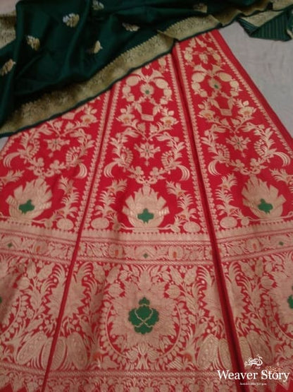 Red_Handloom_Kadhwa_Katan_Silk_Banarasi_Lehenga_with_Meenakari_WeaverStory_02