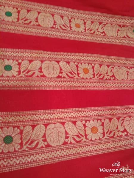 Red_Handloom_Kadhwa_Katan_Silk_Banarasi_Lehenga_with_Meenakari_WeaverStory_03