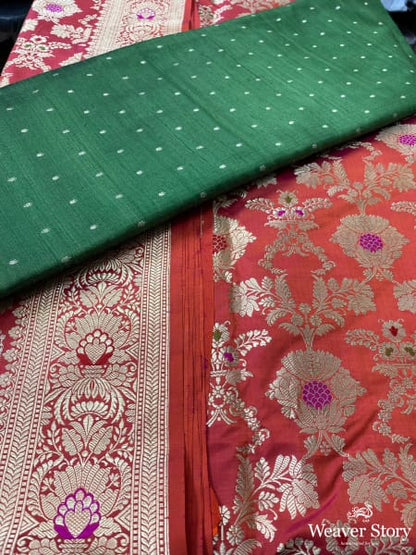 Pink_orange_dual_tone_Katan_silk_Meenakari_jangla_WeaverStory_01