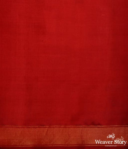Pure_silk_Gujarat_Patola_saree_in_emerald_green_and_red_with_horse,_swan_and_fish_motifs_WeaverStory_05