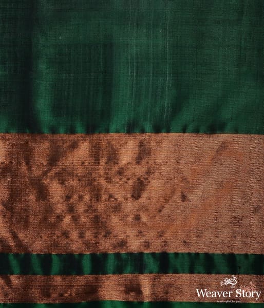 Emerald_green_single_ikat_patola_saree_with_tissue_border_WeaverStory_05
